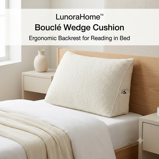 LunoraHome™ Modern Bouclé Wedge Headboard Cushion