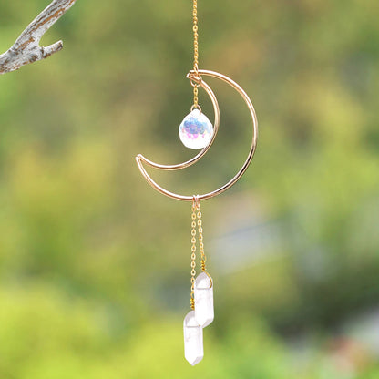 Crystal Wind Chimes Dream Catcher Stained Glass Sun Catcher Prism Rainbow Maker Window Garden Decoration Outdoor Christmas Gift