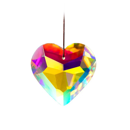 1pc Crystal Suncatcher Wind Chimes Gardening Crafts Transparent Pendant Hanging Decoration Rainbow Maker Prism Home Decor