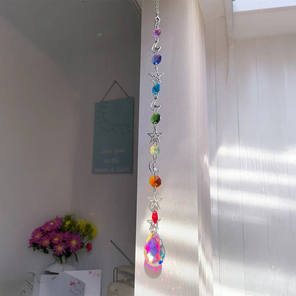 Crystal Wind Chime Rainbow Maker Sun Catcher Dream Catcher Pendant Home Garden Decor Wind Chime, Holiday, Festival, Home Decor,