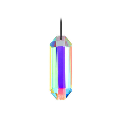 1pc Crystal Suncatcher Wind Chimes Gardening Crafts Transparent Pendant Hanging Decoration Rainbow Maker Prism Home Decor