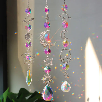 Crystal Wind Chime Rainbow Maker Sun Catcher Dream Catcher Pendant Home Garden Decor Wind Chime, Holiday, Festival, Home Decor